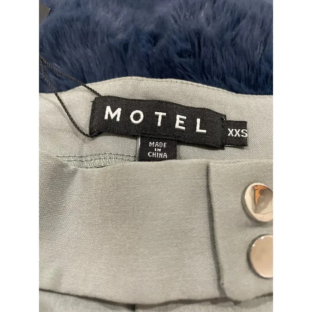 Motel Rocks Jarli Hot Pants XXS | Y2K new w tags Micro Shorts | NWT gray - Picture 2 of 13